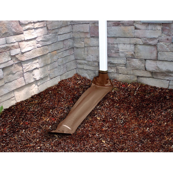 Frost King Drain Away 0.1 in. H X 9 in. W X 46 in. L Brown Vinyl Downspout Extension DE46BR - main